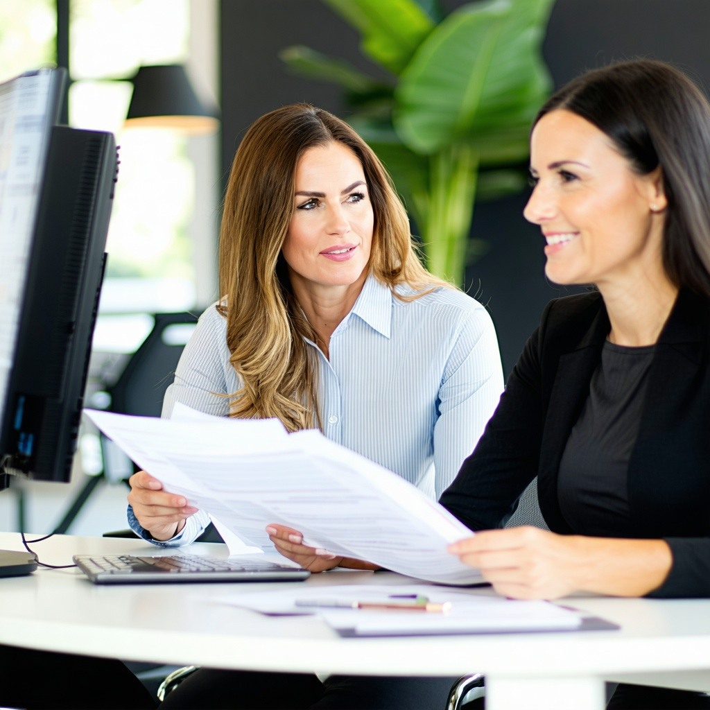 Business owners working with their employees